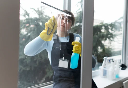 Nettoyage de vitres intérieures et extérieures à la Pérouille